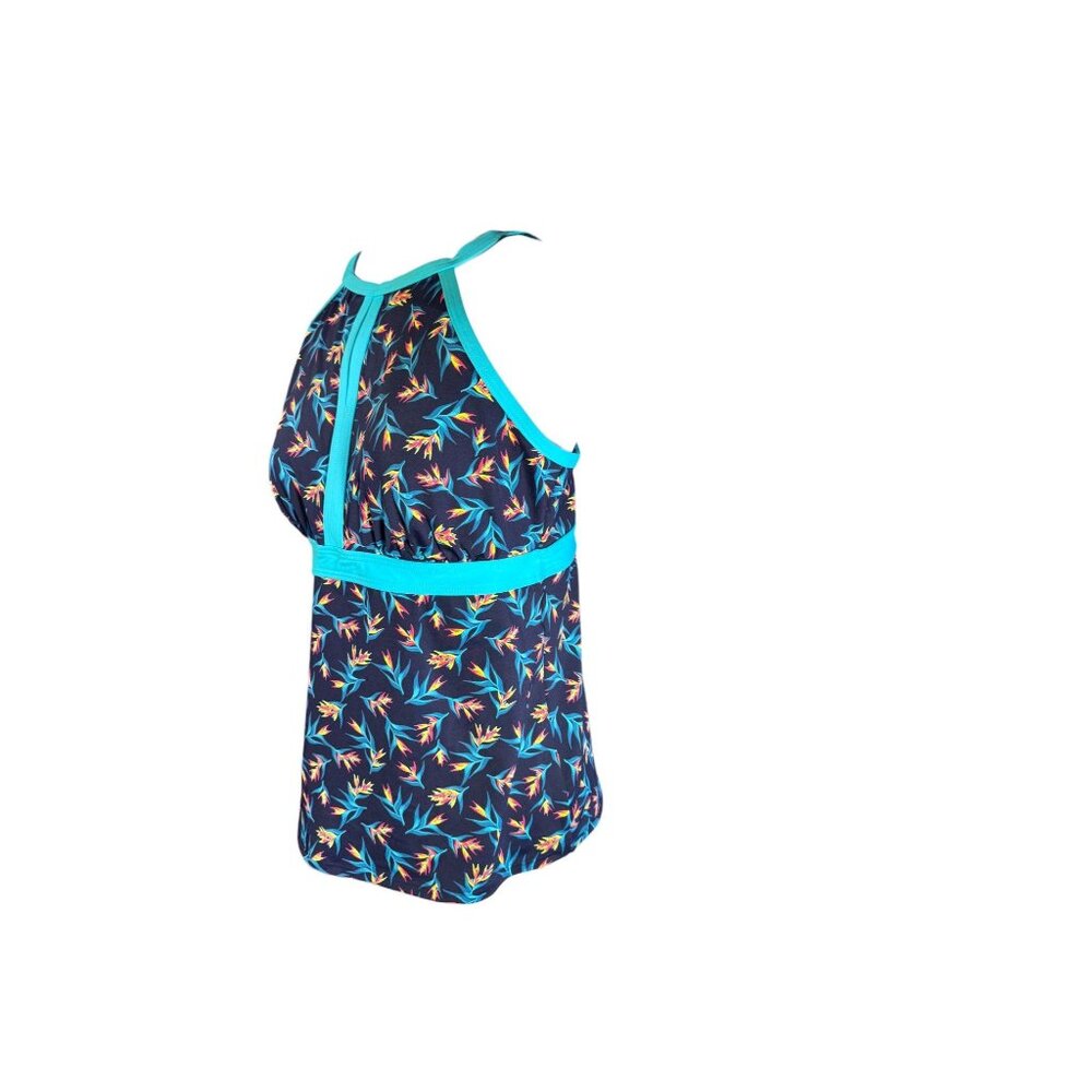 Lands End Womens Swim Suit Tankini Top Only Size M Pull-On With Spaghetti Straps - Picture 6 of 8